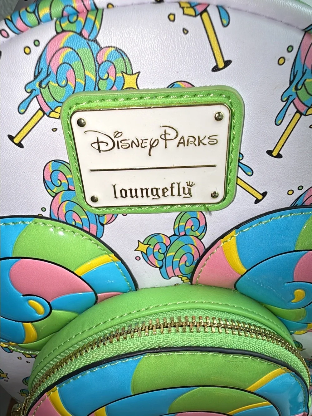 Disney parks Loungefly backpack Disney eats lollipop 3 D